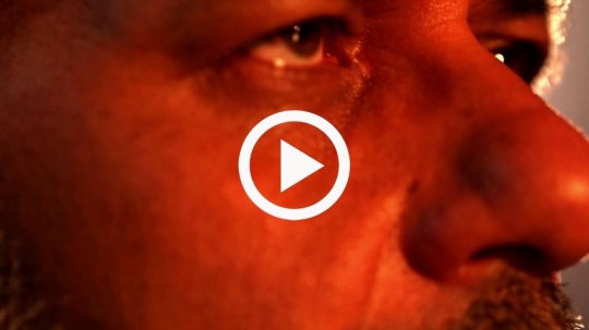 Extreme close-up of mans eyes