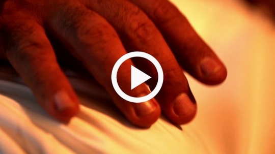 close-up of hand during prayer