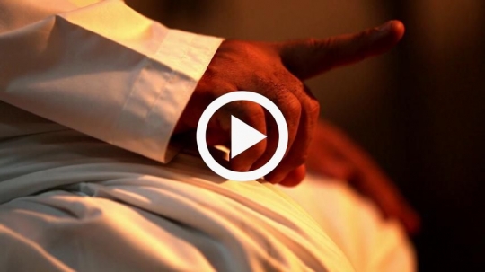 Extreme close-up of hand during prayer