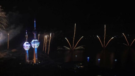 Kuwait Towers Fireworks|-