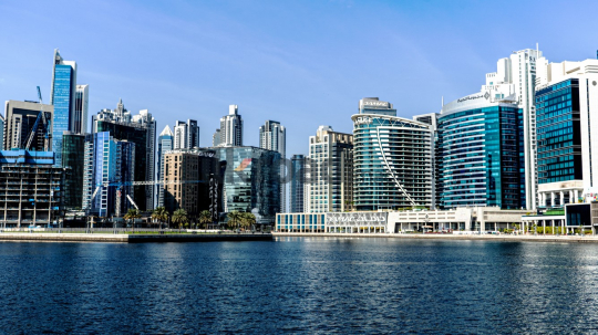 Modern Dubai Skyline Along the Waterfront