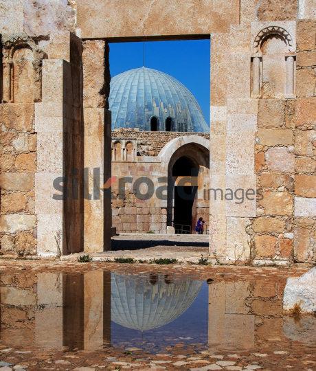 Reflection of the Amman Citadel Dome Through an Ancient Arch