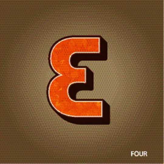 - Orange Arabic Number 4 on Br