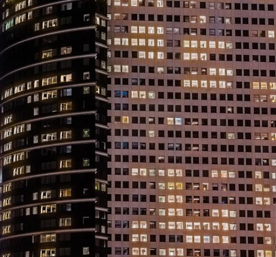 Part of skyscrapers or business building 