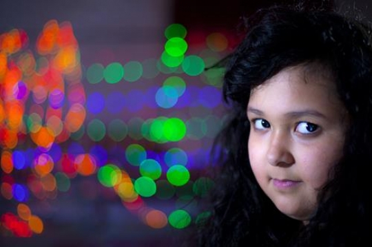 - Girl with glow behind her