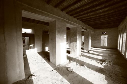 construction site black and white