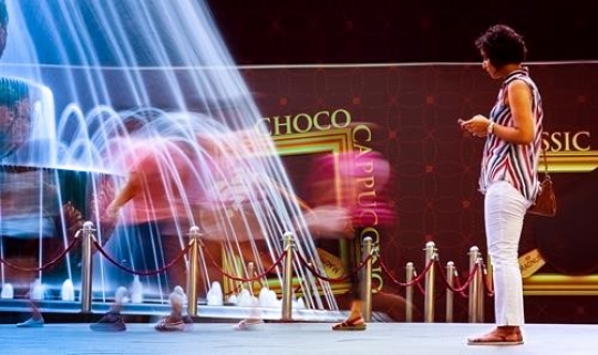 the liuli crystal fountain in kuala lumpur,malaysia