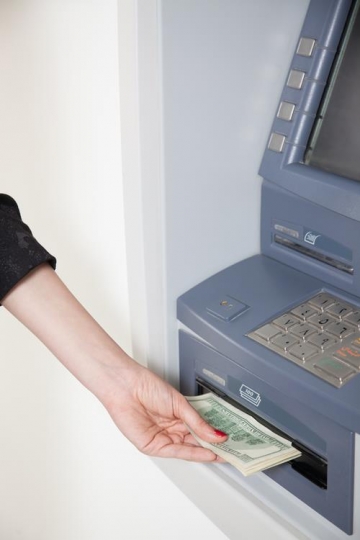 money taken from atm