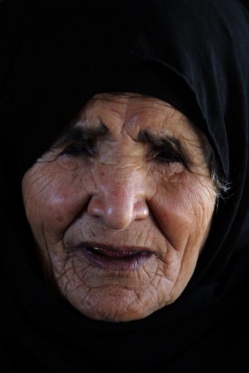 elderly woman,close-up face