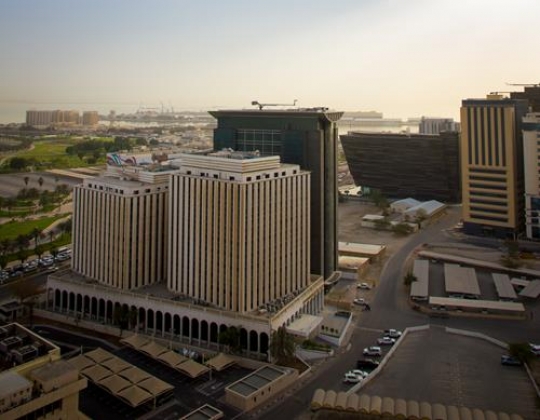 aerial view of the city of doha,the capital city of Qatar