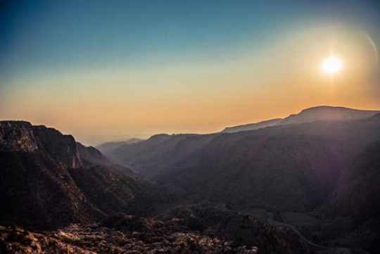 beautiful sunset over the mountains