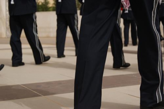 jordanian marching band,detail of feet only