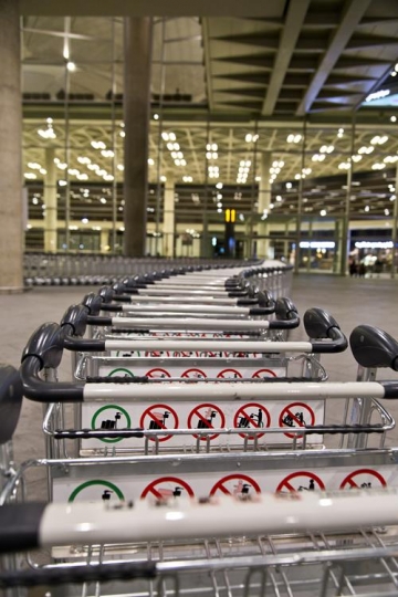 luggage carts at queen alia international airport