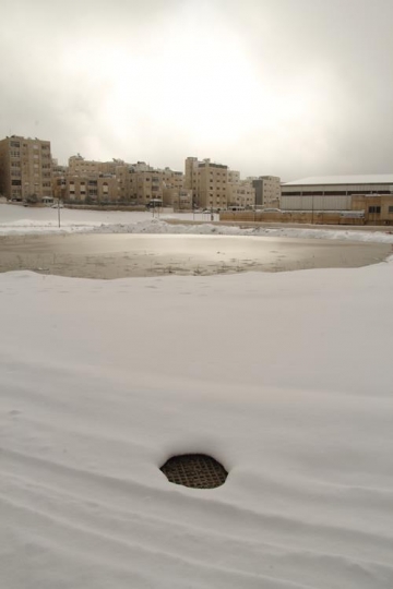 Amman city covered by snow