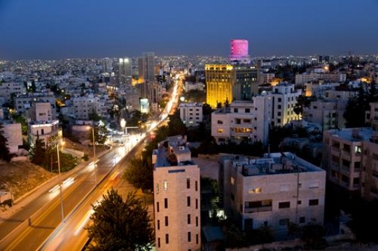 queen alia international airport road at night,amman,jordan