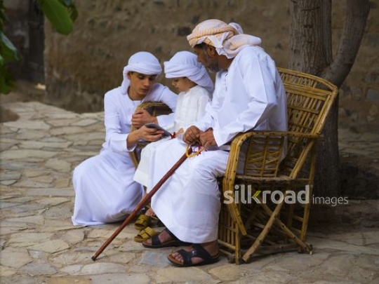 Kids spending time with grandfather|-