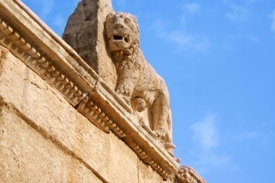 lion statue made of stone