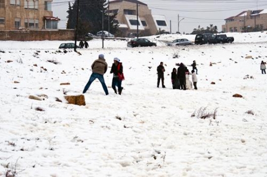 Snow in Amman