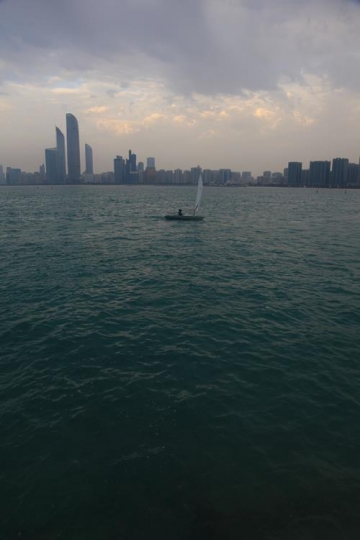 dramatic view of a boat in the sea 