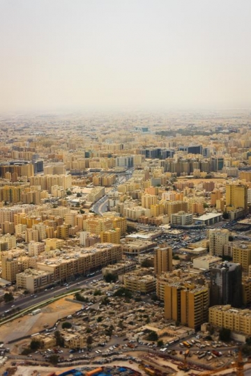 aerial view of the city of doha,the capital city of qatar