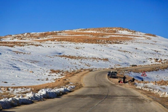 snow melting off the ground