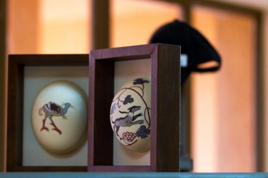  hand painted Ostrich eggs