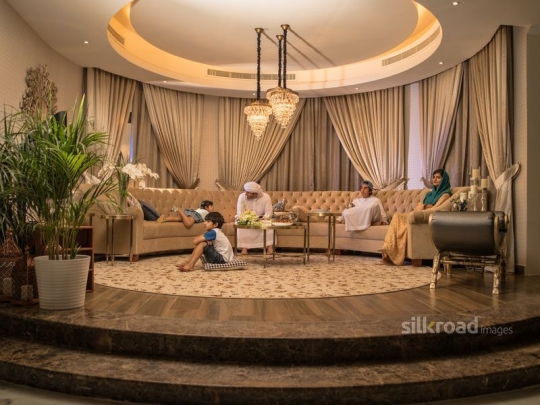 Family relaxing at home|-