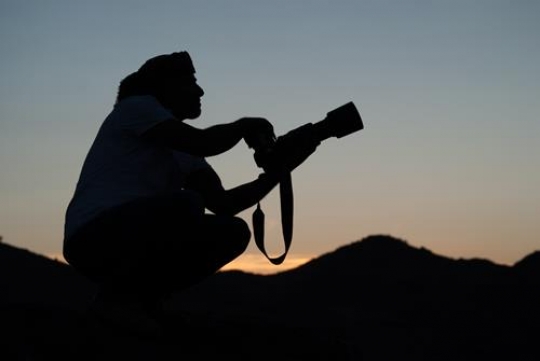 photographer at wadi rum desert,jordan