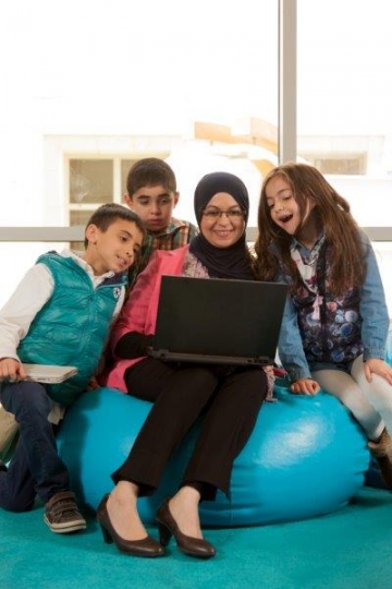 Middle Eastern Kids with Teacher