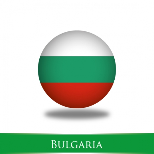 Bulgaria flag logo isolated on white background