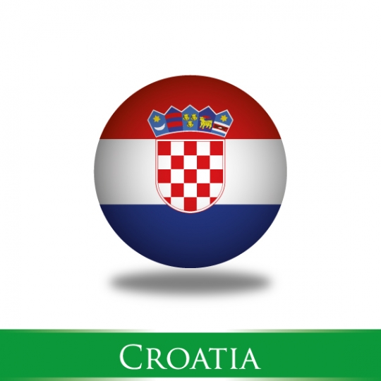 Croatia flag logo isolated on white background