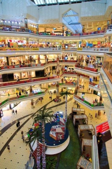 inside a shopping mall