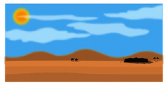 vector picture of desert