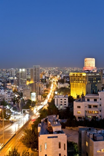 queen alia international airport road at night,amman,jordan