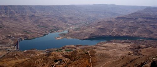 aerial view of a lake