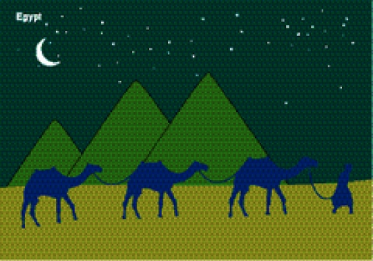 egypt pyramids at night