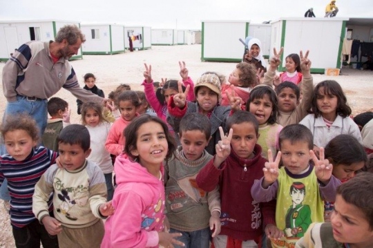 group of children from Zaatari