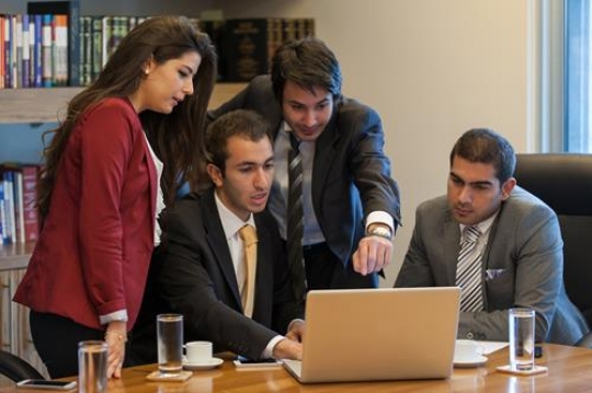group of business people in a meeting