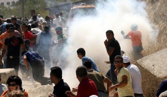 Palestinian youth fighting