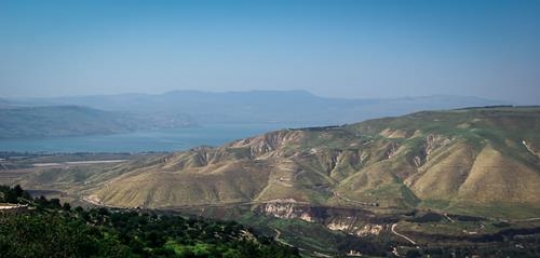 view golan heights and sea of 