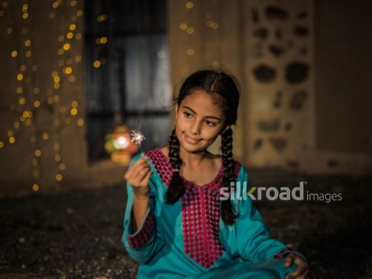 Girl enjoying fiery matches|-