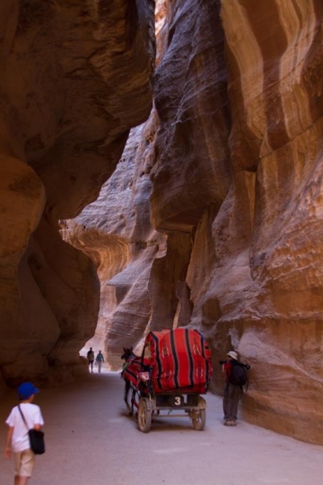 The Siq - narrow pass to ancie