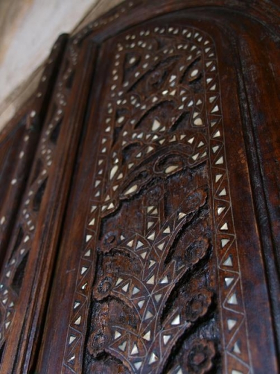 ornamental wooden door