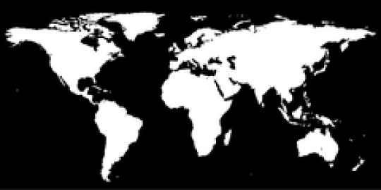 black and white world map