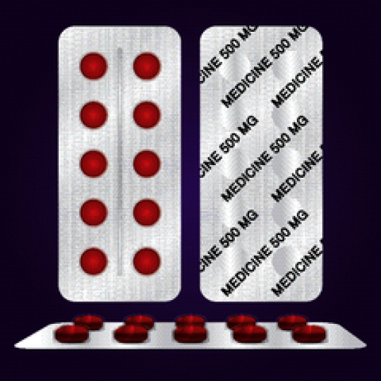 round pills in blister pack