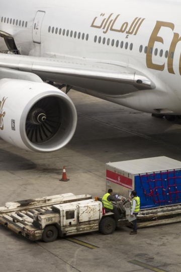 closeup of an airplane