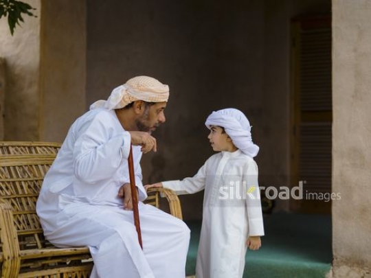 Little bo listening to his grandfather|-