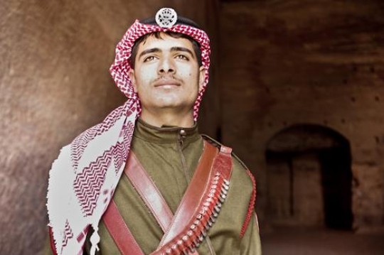 Jordanian military security guard