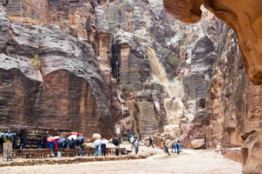 Waterfall in Petra city