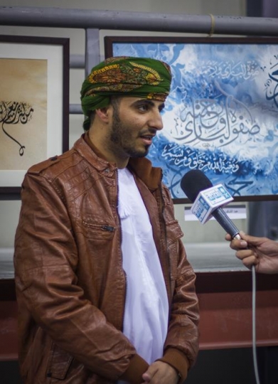 TV interview with an omani man